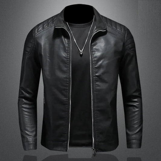 Blouson aviateur en cuir pour homme - Karl