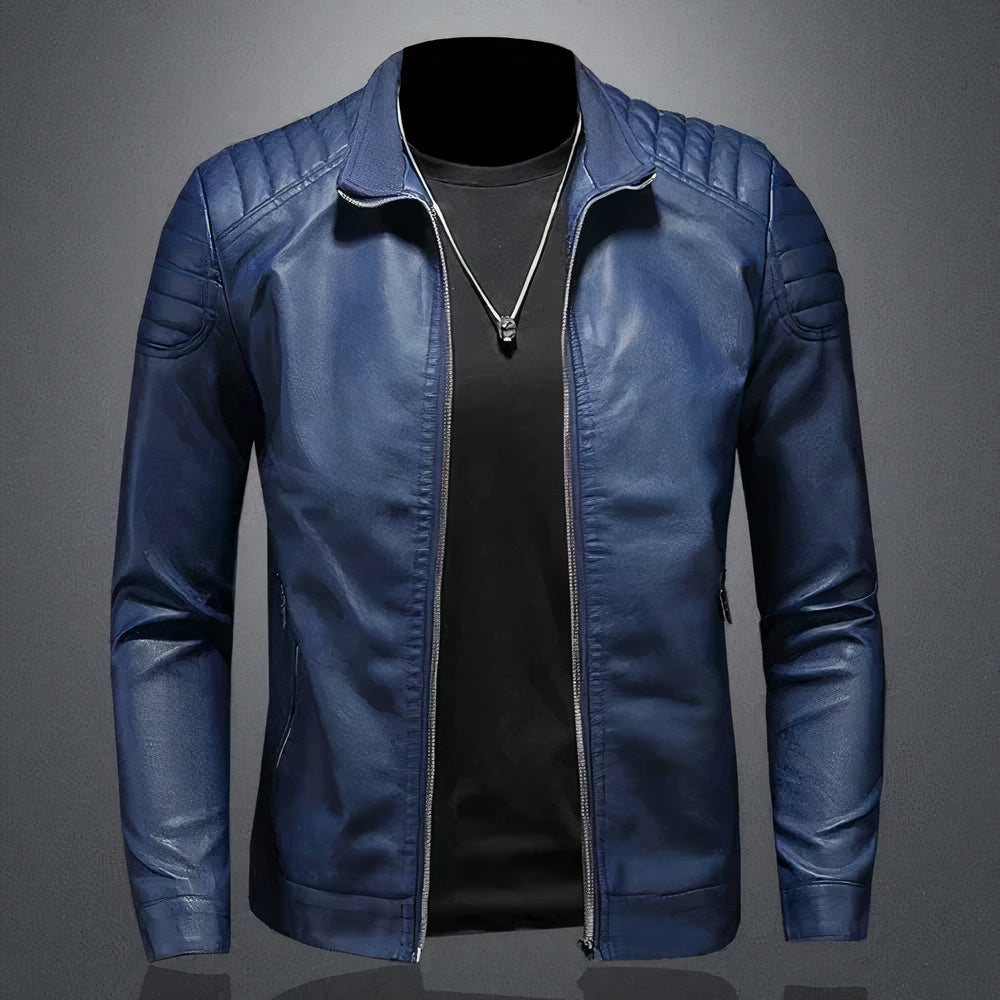 Men's leather bomber jacket - Karl