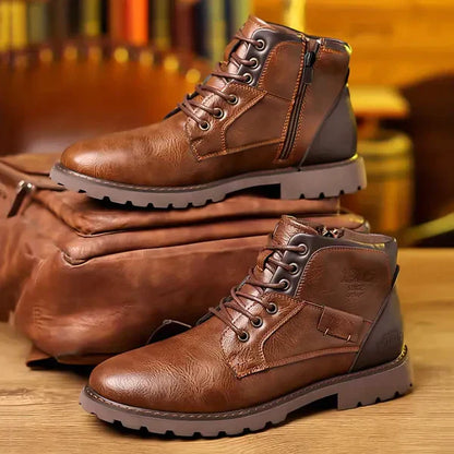 Jethro | Bottes à lacets en cuir de première qualité